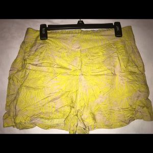H&M Tropical Flower Linen Shorts